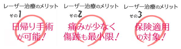 レーザー治療のメリット