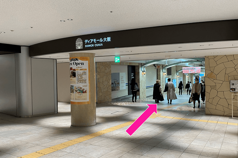 阪神百貨店B1 (東広場) ルート